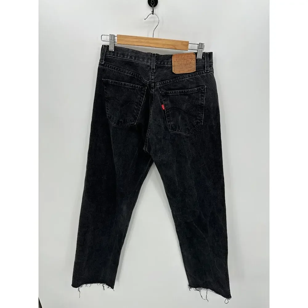 Vtg‎ Levi's 501 1980s Denim Jeans Men 30x31 Button Fly Raw Hem Made in USA #552